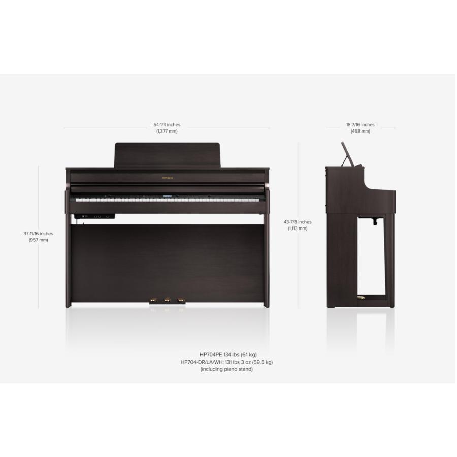 【組立・設置無料】Roland/ローランド 電子ピアノ HP704-WHS（ホワイト）の画像
