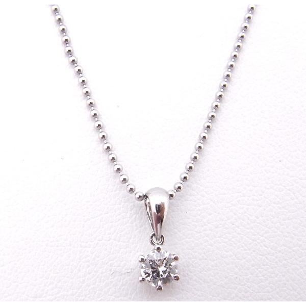 Pt850/900　プラチナ　ネックレス 1粒ダイヤモンド　0.273ct