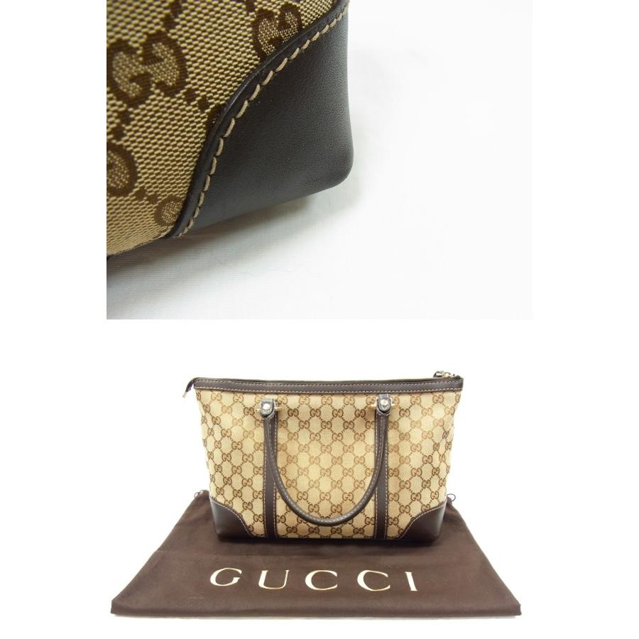 【中古】【程度B+】【送料無料】グッチ GUCCI 257069 トートバッグ　ラブリートート GGキャンバス ベージュ　ダークブラウン｜yagi-hiratsuka｜04