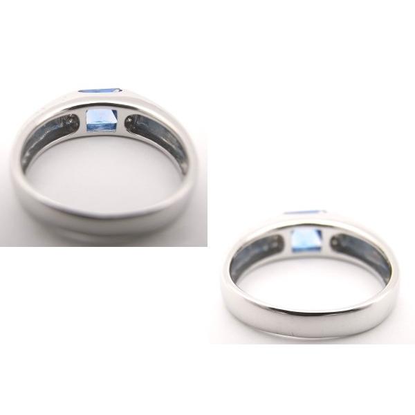 中古】【程度A】 K14WG ホワイトゴールド 指輪 ブルートパーズ