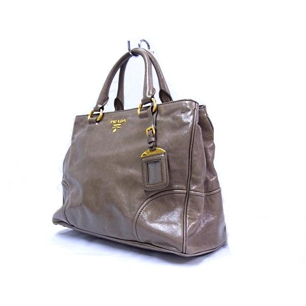 プラダ PRADA BN2533 ハンドバッグ トートバッグ VITELLO SHINE GIUNCO【中古】【程度B】【良品】【アウトレット】【ストラップ欠品】｜yagi-hiratsuka｜02