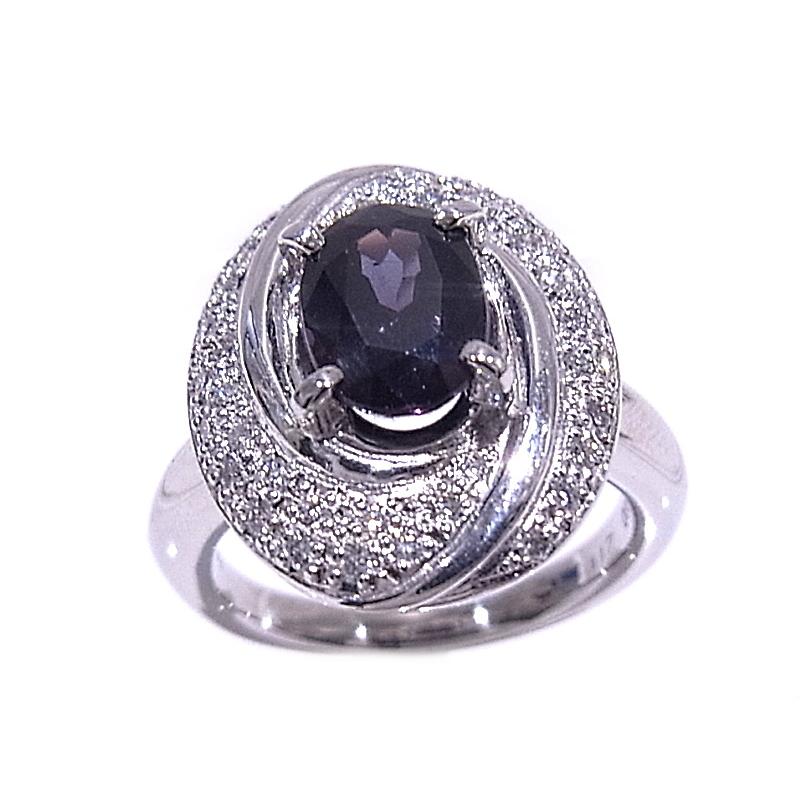 Ptカラーチェンジガーネット ダイヤモンドリング プラチナ ダイヤ