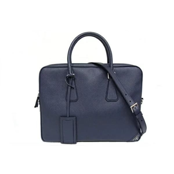 【美品】PRADA プラダ ビジネスバッグ 2way サフィアーノ 2VE368 PRADA プラダ 2WAY ビジネスバッグ 2VE368 レザー ブラック