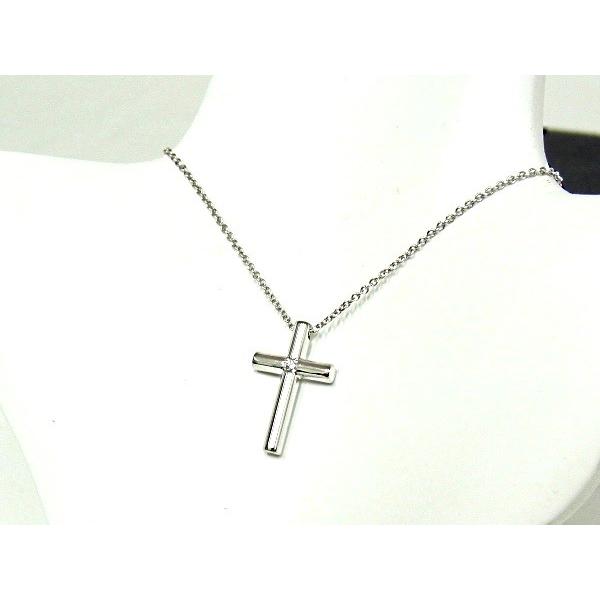 ティファニー TIFFANY&co. 750WG ホワイトゴールド クロスペンダント  