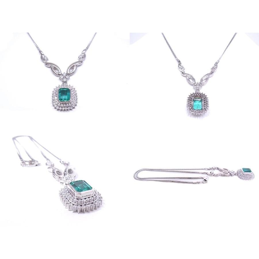 エメラルド ダイヤ PT900 ネックレス 楽天市場】Pt900 エメラルド ダイヤモンド ネックレス 5月誕生石