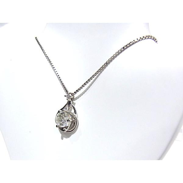 Pt850/900 プラチナ ネックレス ダイヤ1.092ct/0.03ct 【中古】【程度A 
