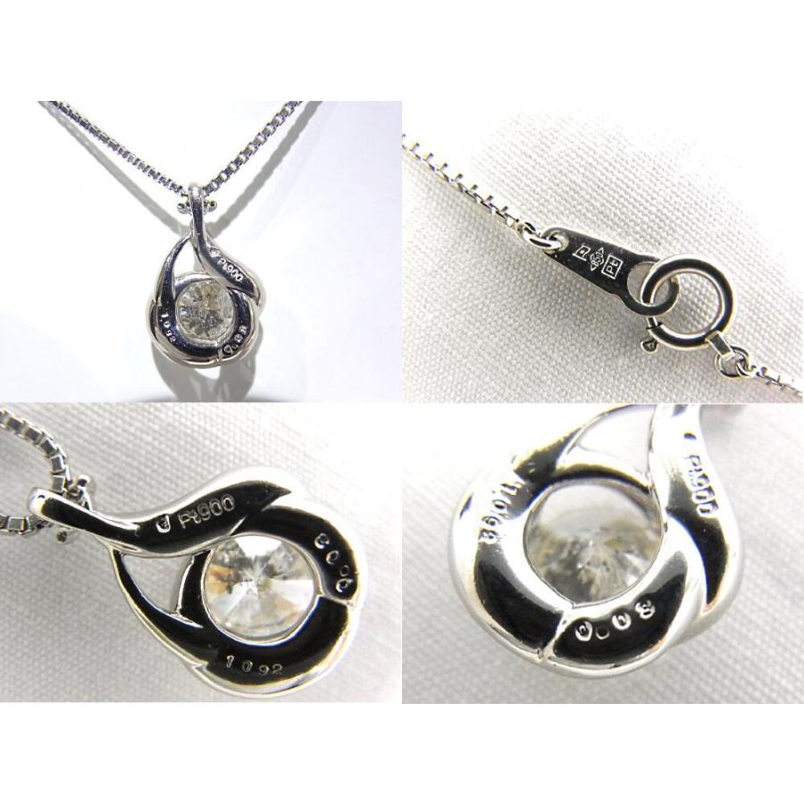 Pt850/900 プラチナ ネックレス ダイヤ1.092ct/0.03ct 【中古】【程度A 