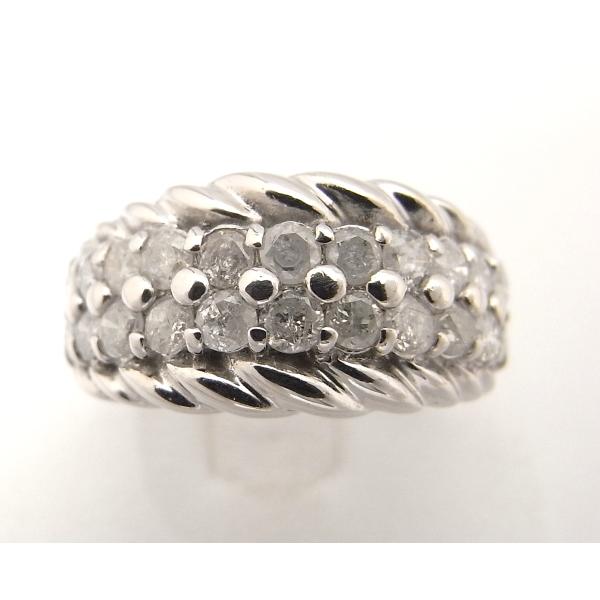 K18WG ホワイトゴールド 指輪 ダイヤモンド 1.00ct ノーブランド 