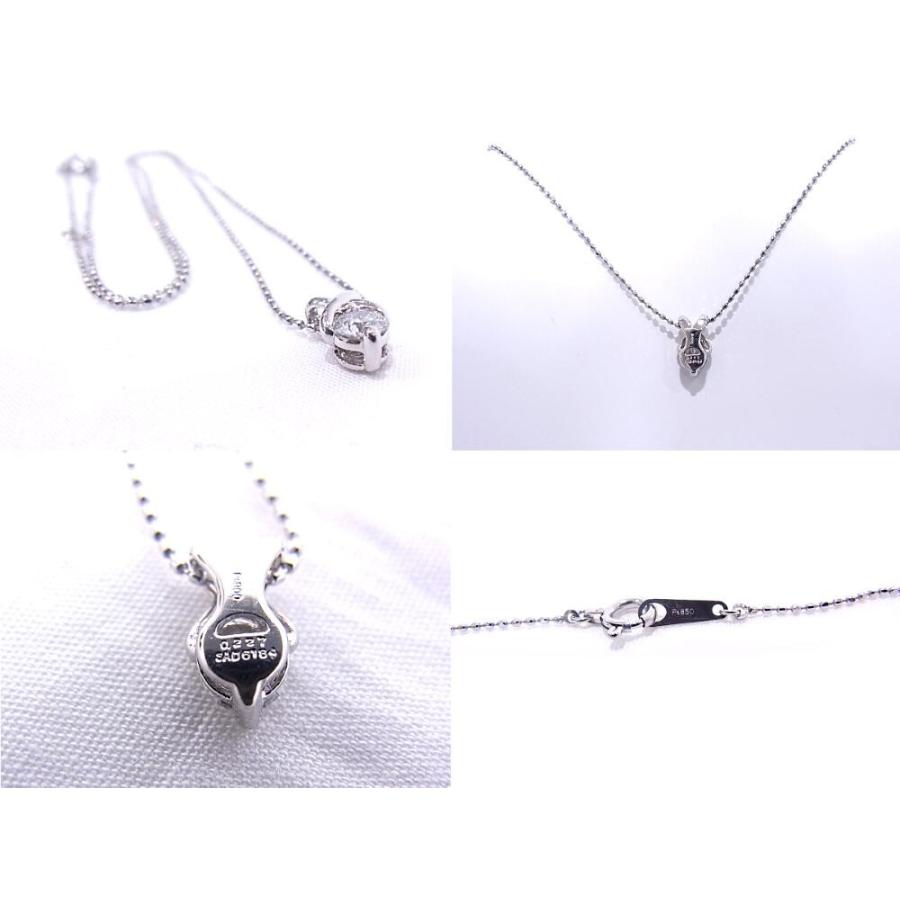 Pt850/900 プラチナ ネックレス ダイヤ0.227ct 【中古】【程度A 