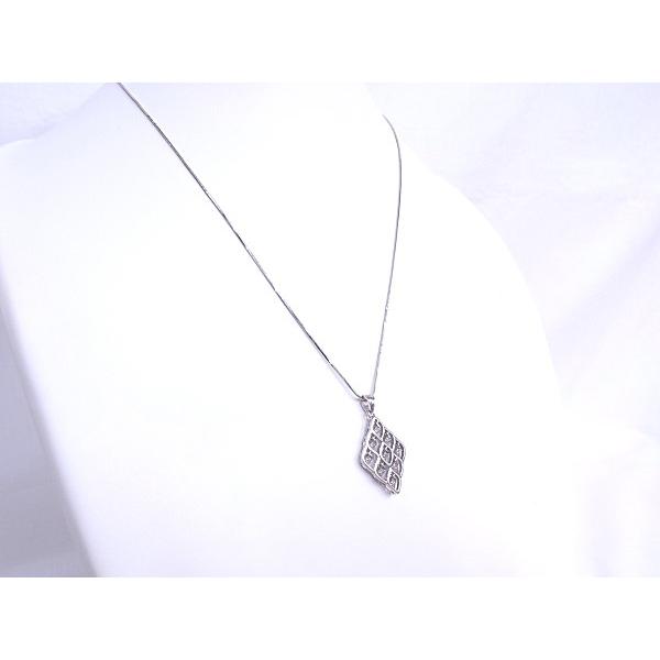Pt850/900　プラチナ　ネックレス ダイヤモンド 合計0.36ct 【中古】【程度A】【ノーブランド】の画像
