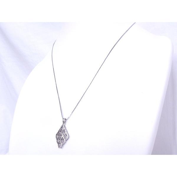 Pt850/900　プラチナ　ネックレス ダイヤモンド 合計0.36ct 【中古】【程度A】【ノーブランド】の画像