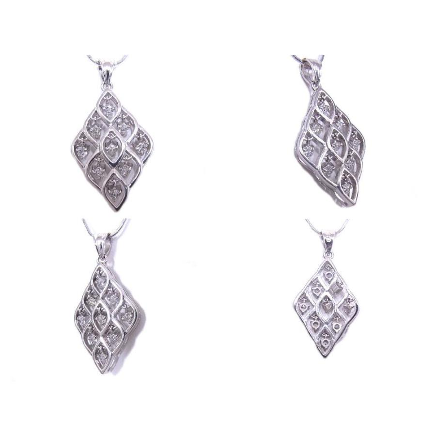 Pt850/900　プラチナ　ネックレス ダイヤモンド 合計0.36ct 【中古】【程度A】【ノーブランド】の画像