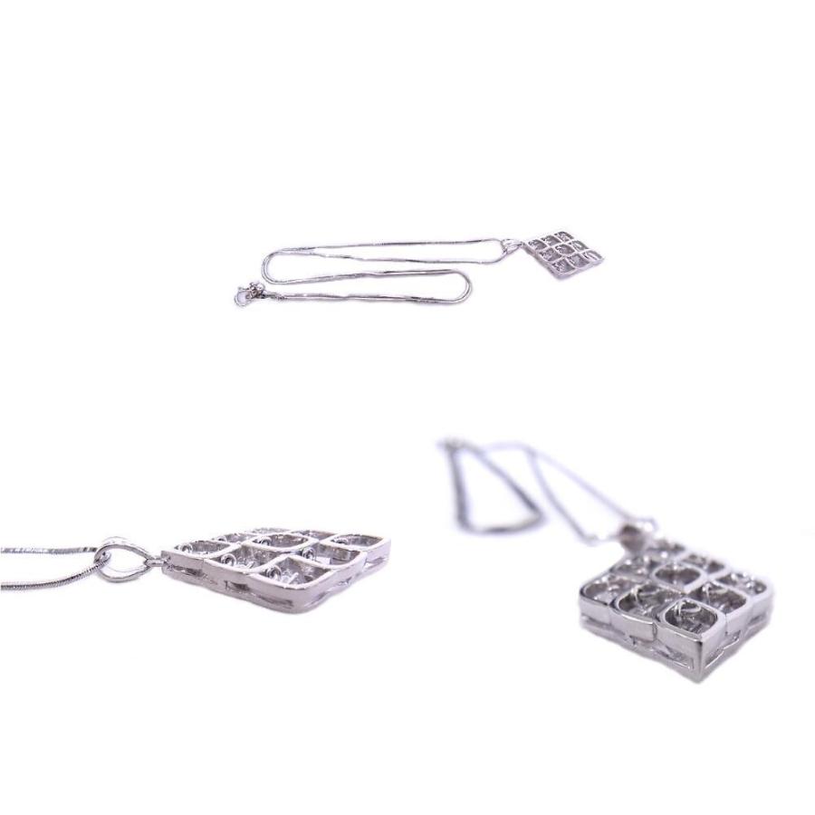 Pt850/900　プラチナ　ネックレス ダイヤモンド 合計0.36ct 【中古】【程度A】【ノーブランド】の画像