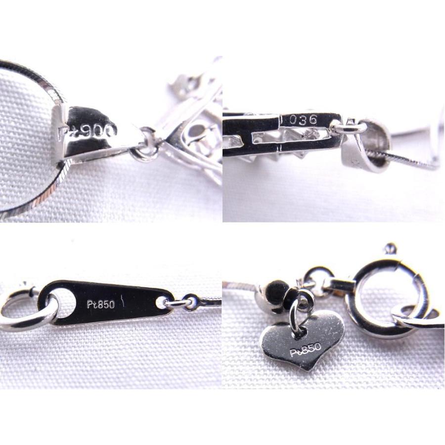 Pt850/900　プラチナ　ネックレス ダイヤモンド 合計0.36ct 【中古】【程度A】【ノーブランド】の画像