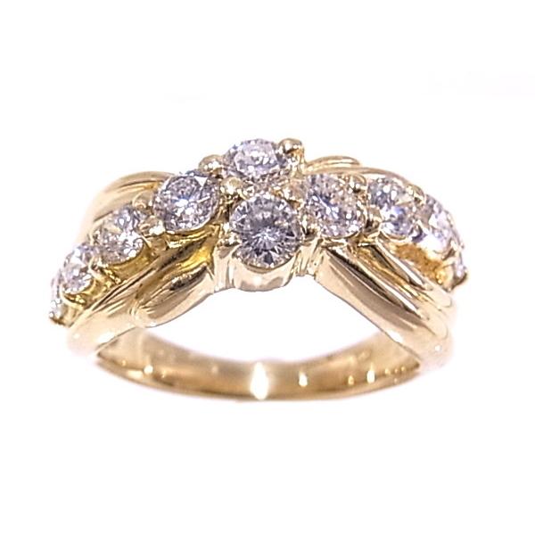 750WG/750YG ダイヤモンド リング【中古】 指輪・リング 