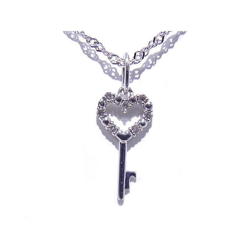 14KT WG 585 ホワイトゴールド ネックレス ダイヤモンド 合計