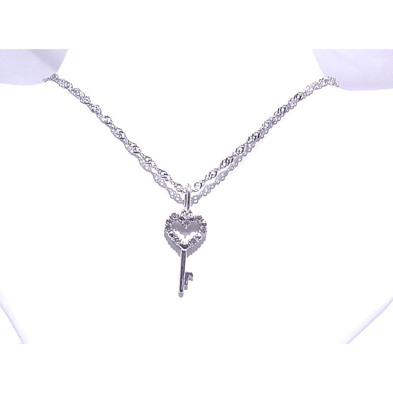 【新品仕上げ】リアン　ダイヤ　ホワイトゴールド　ペンダント ネックレス K10ホワイトゴールドダイヤモンドネックレス(RPN553-001