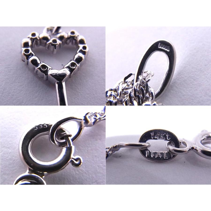 14KT WG 585 ホワイトゴールド ネックレス ダイヤモンド 合計