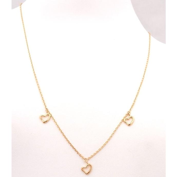 ネックレス　K18YG　750　イエローゴールド　オープンハートネックレス