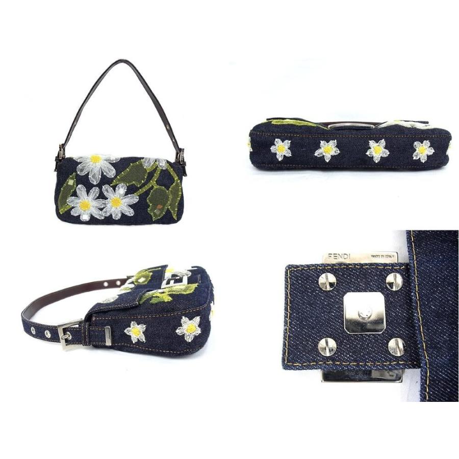 FENDI（フェンディ） マンマバゲット ハンドバッグ デニム/レザー 