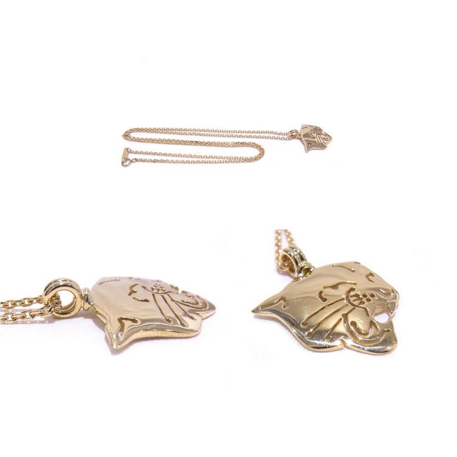 750 K18 イエローゴールド YG パンサーモチーフ ネックレス 【中古