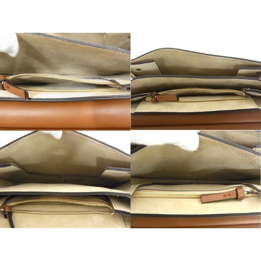 Chloé クロエブラウン レザー ショルダーバッグフェイ保存袋付き