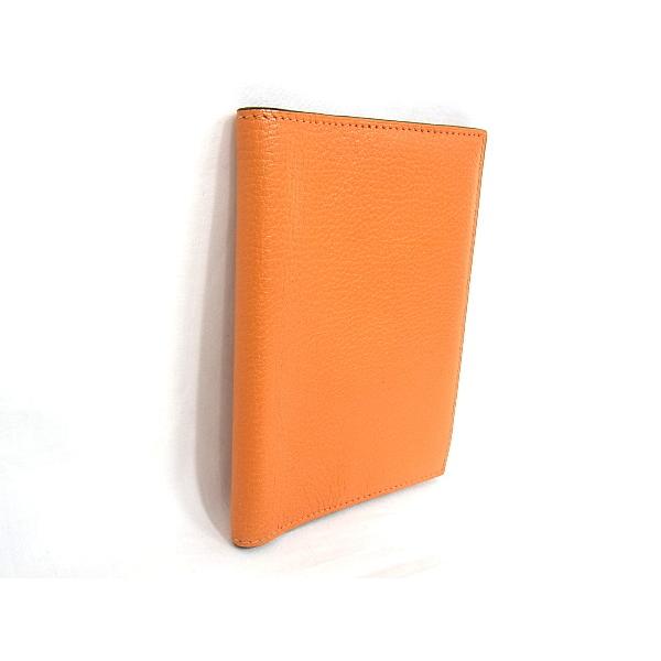 HERMES エルメス HERMES 手帳カバー アジェンダ GM オレンジ □J刻印  