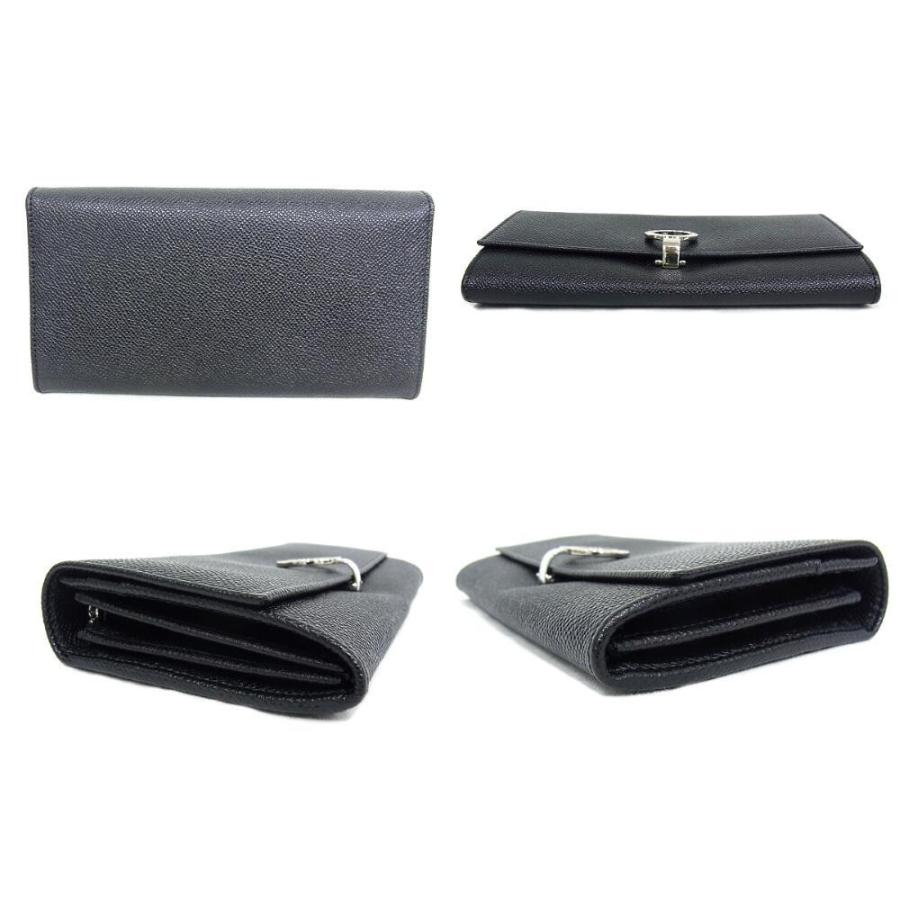 極美品✨ ブルガリ ロゴ 二つ折り 長財布 レザー ブラック ブルガリ・ブルガリ ブルガリ 財布 メンズ 長財布 正規品 二