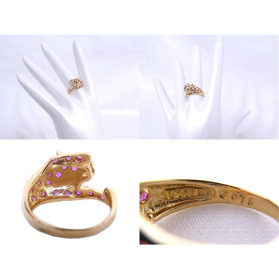 パンサー モチーフ K18 ルビー ダイヤモンド リング 18金 ORIGINAL K18 ﾙﾋﾞｰﾊﾟﾝｻｰﾘﾝｸﾞ GHR49 | GOLD HOUSE Japan