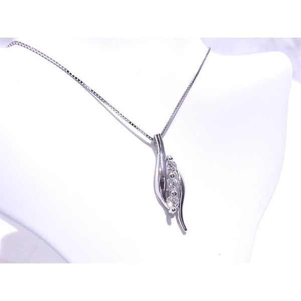 750　K18WG　ホワイトゴールド　ネックレス ダイヤ0.50ct　デザインネックレス 【中古】【程度A】【ノーブランド】の画像
