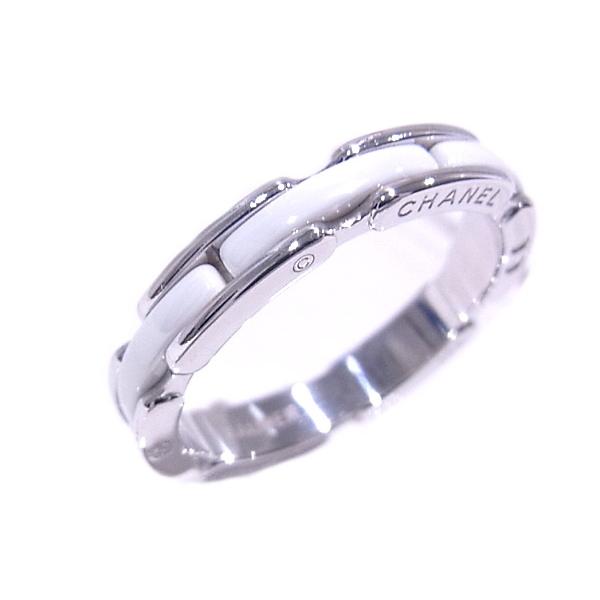 【美品】シャネル　ウルトラリング 白　セラミック 750 指輪 wg CHANEL シャネル CHANEL ウルトラリング 750WG×白セラミック