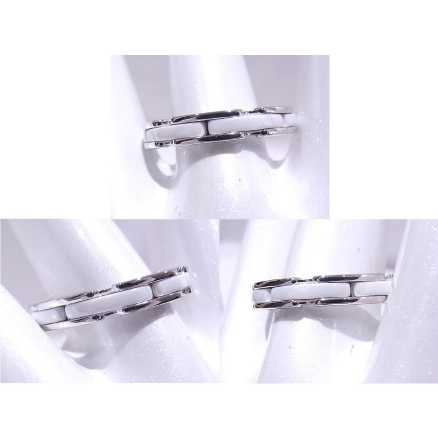 【美品】シャネル　ウルトラリング 白　セラミック 750 指輪 wg CHANEL シャネル CHANEL ウルトラリング 750WG×白セラミック
