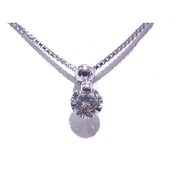 Pt850/900 プラチナ ネックレス ダイヤモンド 0.34ct 【中古】【程度A 