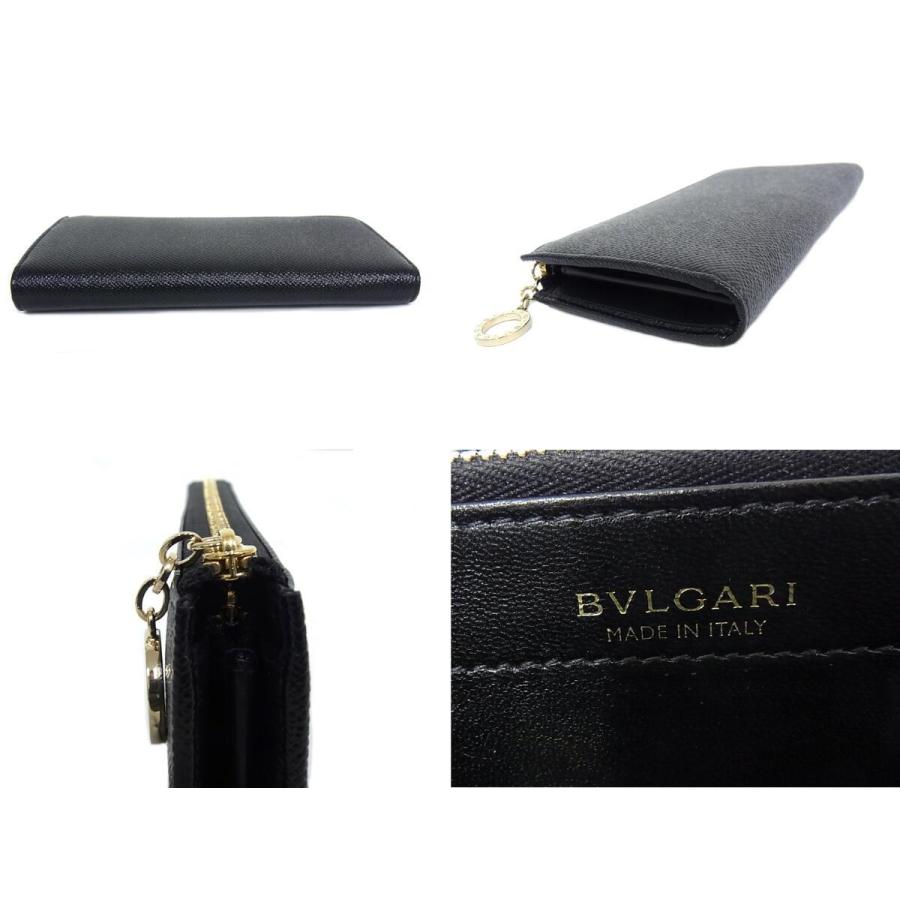 ブルガリ　BVLGARI　長財布　L字ファスナー ブルガリブルガリ　ブラック グレインカーフレザー　280065 【未使用品】【程度S】【極上美品】