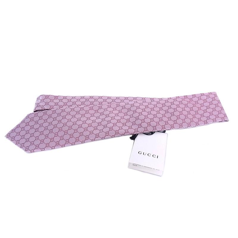 GUCCI グッチ ネクタイ マイクロGG GG柄 ピンク 【未使用展示品