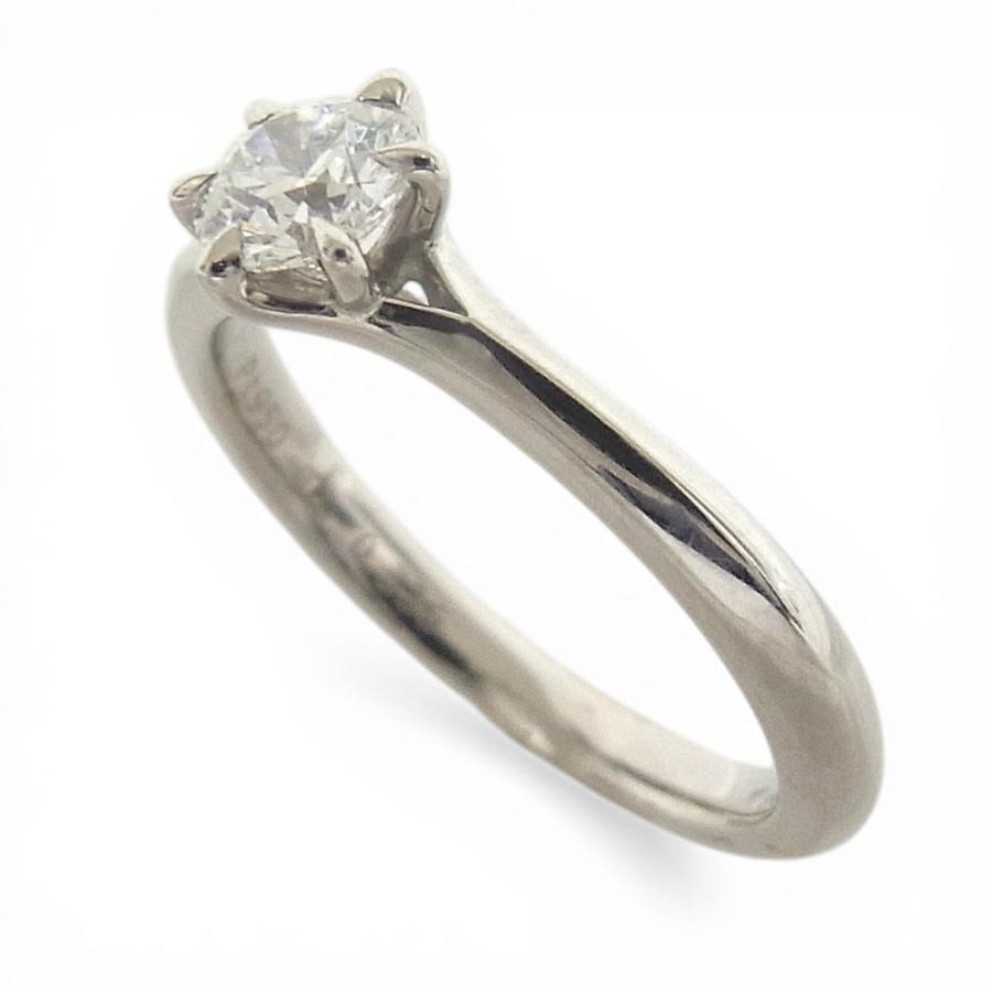 指輪　Pt950　プラチナ 1粒石ダイヤリング　立て爪　0.336ct　鑑定書付き 【中古】【程度A】【質屋出品】の画像