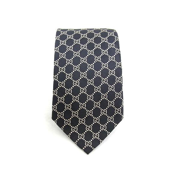 新品　GUCCI グッチ　ネクタイ　ブラック　マイクロGG柄 GUCCI GUCCI グッチ ネクタイ マイクロGG GG柄 ブラック 【未