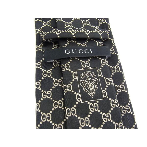 新品　GUCCI グッチ　ネクタイ　ブラック　マイクロGG柄 GUCCI GUCCI グッチ ネクタイ マイクロGG GG柄 ブラック 【未