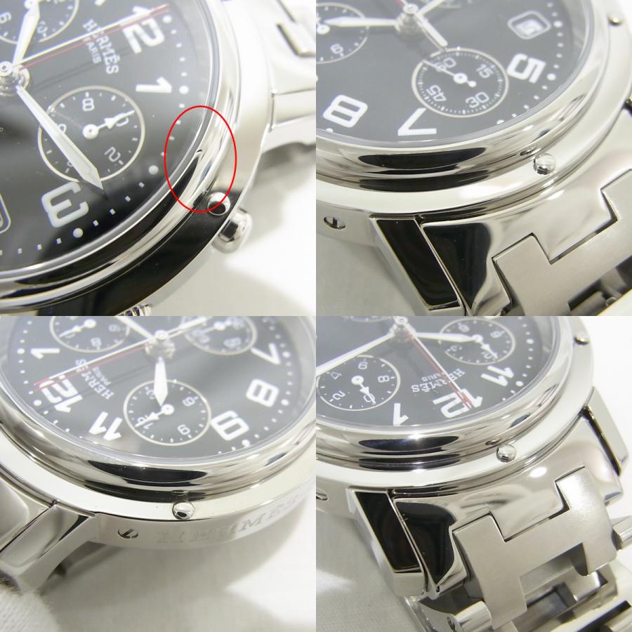 HERMES エルメス クリッパー クロノグラフ CL1.910 メンズ