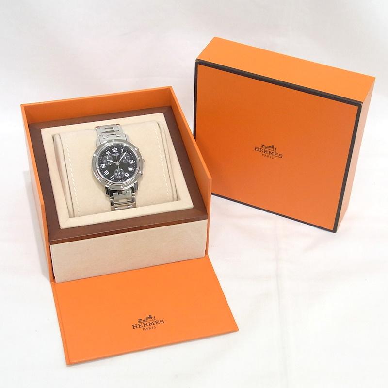 HERMES エルメス クリッパー クロノグラフ CL1.910 メンズ