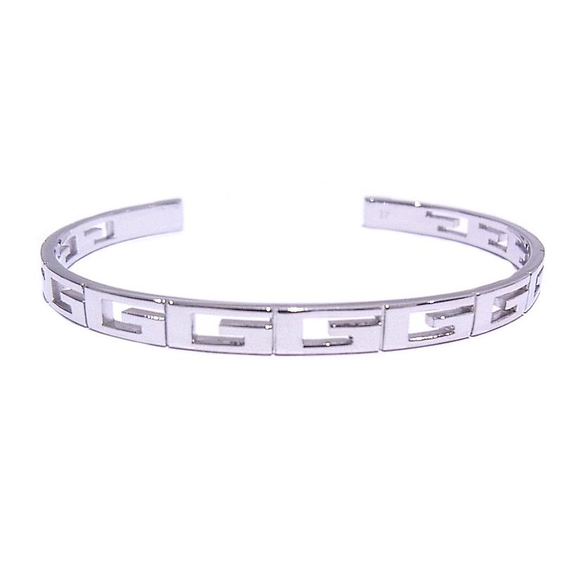 GUCCI グッチ ブレスレット バングル K18WG 750 ホワイトゴールド G  