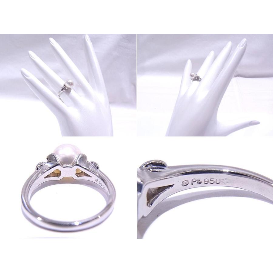 MIKIMOTO ミキモト パールリング Pt950 プラチナ 指輪 リング MIKIMOTO ミキモト パールリング Pt950 プラチナ 指輪 リング