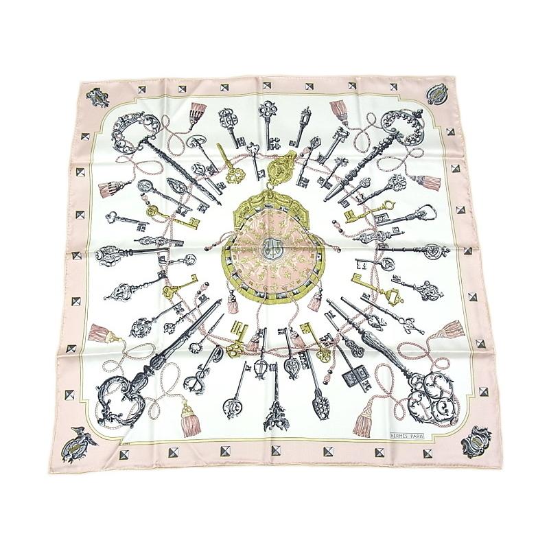 HERMES（エルメス） スカーフ シルク100％ レディース カレ90 ピンク