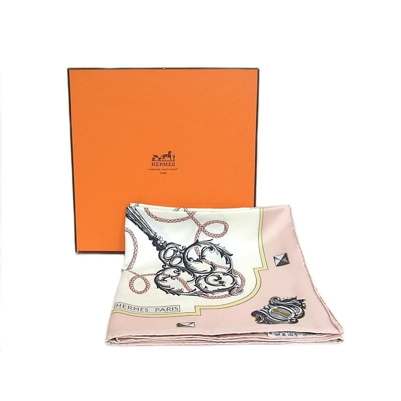 HERMES（エルメス） スカーフ シルク100％ レディース カレ90 ピンク