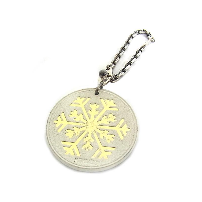 HERMES エルメス キーホルダー キーリング キーチェーン レザー SV925  