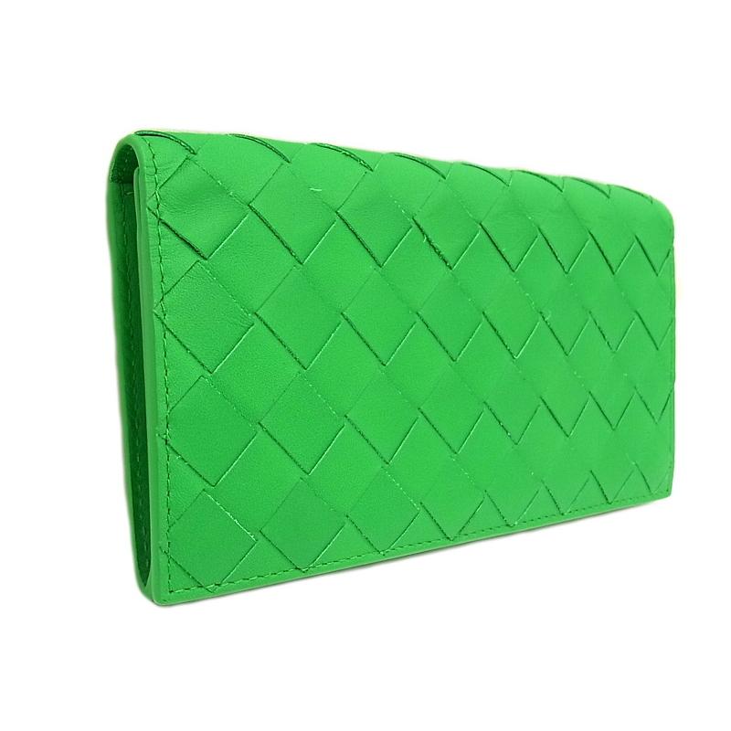 Bottega Veneta グリーン 長財布 イントレチャート BOTTEGA VENETA ボッテガヴェネタ ロングウォレット イントレ