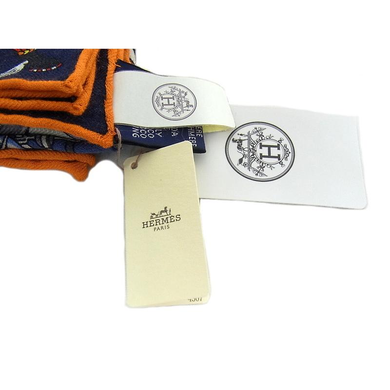 HERMES エルメス スカーフ カシミヤ/シルク レディース カレ100 HERMES エルメス スカーフ カシミヤ/シルク レディース カレ100