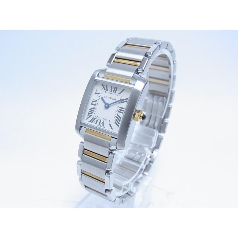 カルティエ　タンクフランセーズ コンビ　SS×YG　W51007Q4　2連コマ TANK（Cartier） カルティエ タンクフランセーズSM SS/YGコンビ