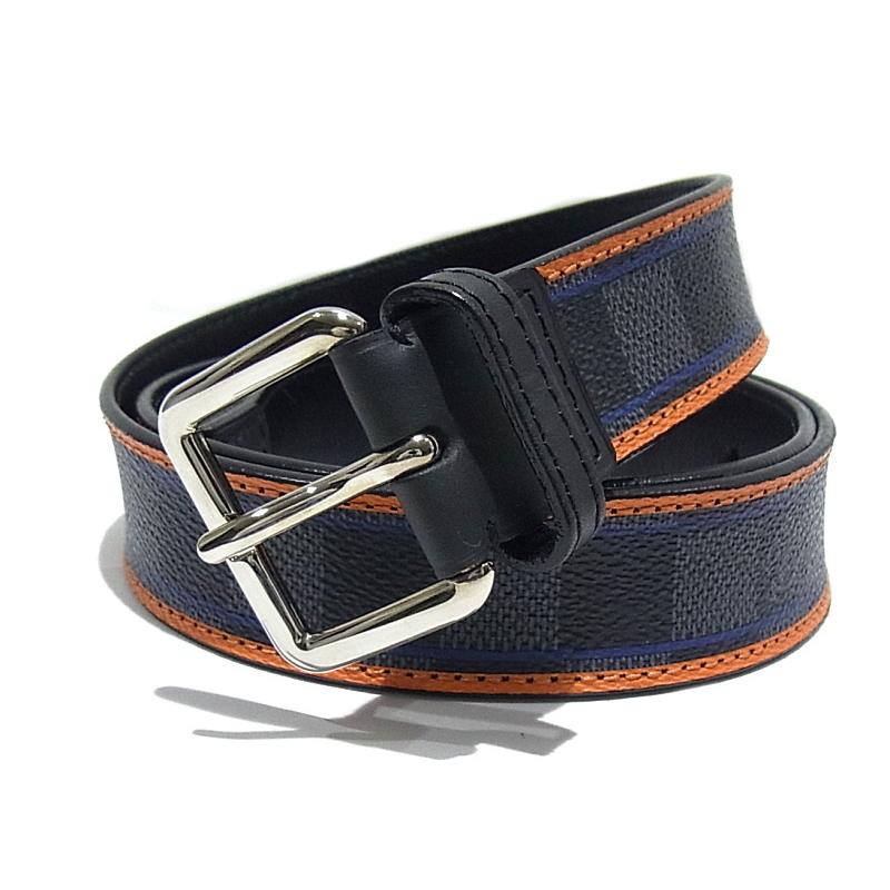 ルイヴィトン  M9770 ダミエレザーベルト メンズ 90 LOUIS VUITTON（ルイ・ヴィトン） ダミエグラフィット ベルト M9770
