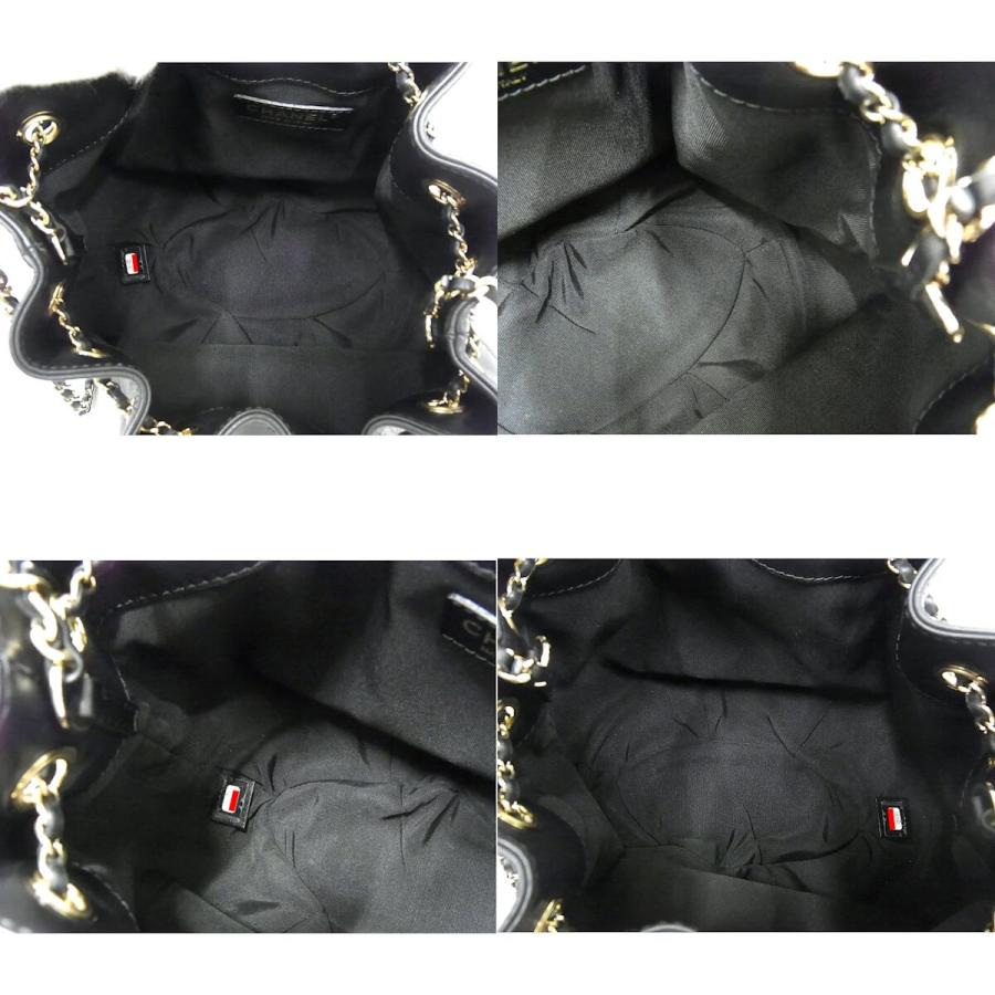 CHANEL シャネル マトラッセ 巾着バッグ ココマーク ラムスキン CHANEL シャネル マトラッセ 巾着バッグ ココマーク ラムスキン